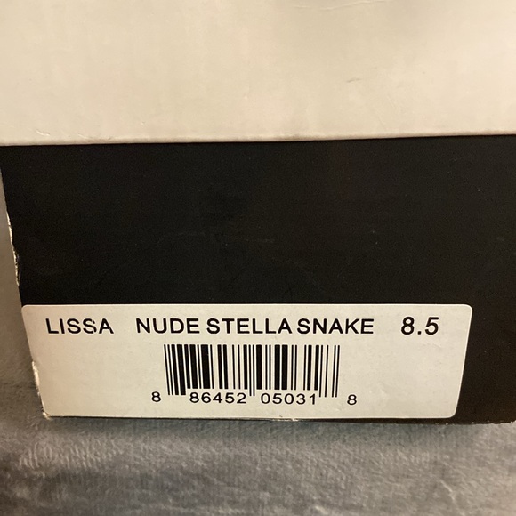 NIB Lissa Nude Stella Snake Flats, 8.5, - Picture 6 of 6